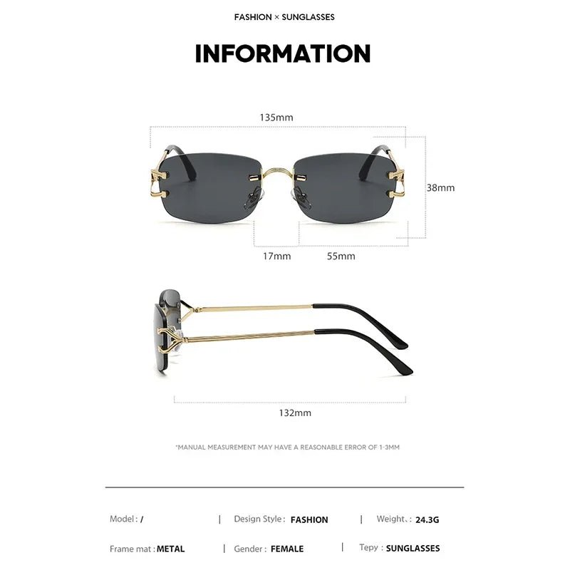 EG frameless luxury fashion glasses. - GoSobiShop Boutique